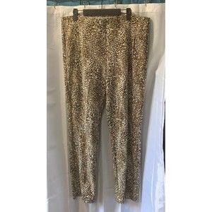Chico’s Women's Size 2 Slim Pull On Cheetah Dress Career Work Casual Pants